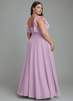 Azazie Leilani Bridesmaid Dresses Wisteria A-Line Pleated Chiffon Dress image7