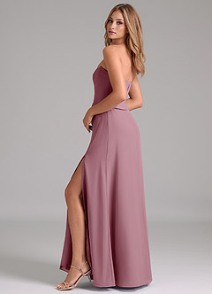 Azazie Jenilyn Bridesmaid Dresses Vintage Mauve A-Line Strapless Chiffon Dress image6