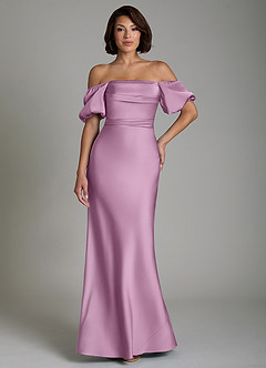 Azazie Lea Bridesmaid Dresses Wisteria Mermaid Off the Shoulder Stretch Satin Convertible Dress image8