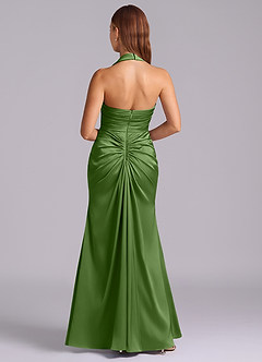 Azazie Destiny Bridesmaid Dresses Basil Mermaid Sweetheart Neckline Stretch Satin Dress image2
