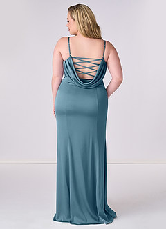 Barbie ♥ Azazie Bridesmaid Dresses Bermuda Mermaid Corset Stretch Satin Dress image7
