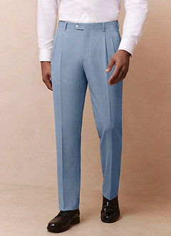front Owen Dusty Blue Lightweight Tailored Dress Pants
