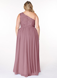Azazie Demi Bridesmaid Dresses A-Line One Shoulder Chiffon Floor-Length Dress image8
