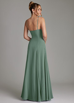 Azazie Imani Bridesmaid Dresses Eucalyptus A-Line Sweetheart Neckline Chiffon Dress image2