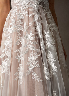 Azazie Sorella Suknie ślubne Linia A Cekiny Tiul Pociąg Kapliczny Sukienka image10