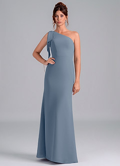 Azazie Rinna Bridesmaid Dresses Twilight Mermaid One Shoulder Chiffon Dress image1