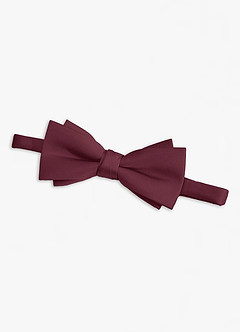 Matte Satin Dress Pre-Tied Bow Tie