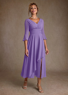 Azazie Aerynne Mother of the Bride Dresses Tahiti A-Line Pleated Chiffon Dress image1