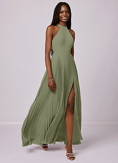 Barbie ♥ Azazie Bridesmaid Dresses Pistachio A-Line Pleated Chiffon Dress image3