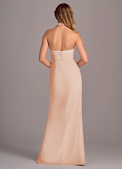 Azazie Jemma Bridesmaid Dresses English Rose Sheath Pleated Chiffon Dress image2