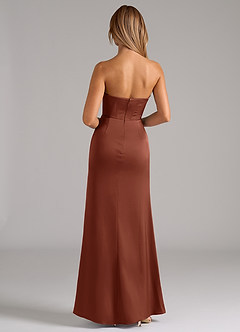 Azazie Johana Bridesmaid Dresses Clay Mermaid Off the Shoulder Stretch Satin Convertible Dress image7