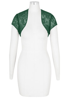 front Azazie Lucinda Lace Wrap