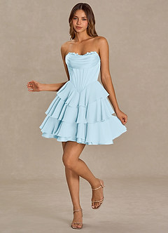 Brinley Sky Blue Mini Dress image4