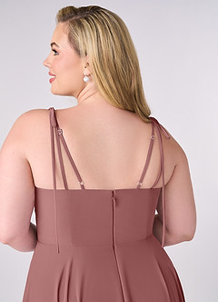 Barbie ♥ Azazie Brautjungfernkleider A-Linie Schleifen Chiffon Kleid Wüstenrose image10