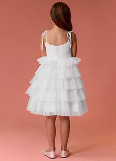 Barbie ♥ Azazie Flower Girl Dresses Diamond White Dress image8