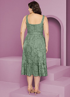 Barbie ♥ Azazie Bridesmaid Dresses Matcha A-Line with Pockets Floral Burnout Dress image11