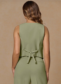 front Rowan Pistachio Refined Weave Performance vest