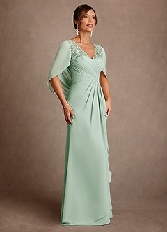 Azazie Santa Clara Mother of the Bride Dresses Agave A-Line Lace Dress image3