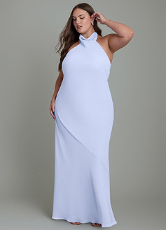 Azazie Velli Abiti da Damigella Abito Sirena in Chiffon Collo alto Ghiaccio image11