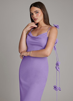 Azazie Kalico Bridesmaid Dresses Tahiti Mermaid Pleated Chiffon Dress image4