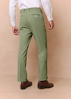 front James Pistachio Structured Stretch Dress Pants