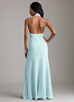 Azazie Lorena Bridesmaid Dresses Sea Glass Mermaid Pleated Chiffon Dress image2