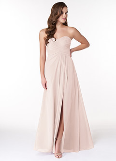 Azazie Arabella Allure Vestidos de damas de honor Vestido de Pétalo De Rosa de Gasa de Corte en A Convertible con Escote de Corazón image1