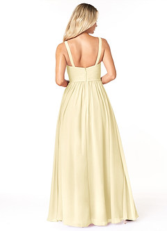 Azazie Chanel Bridesmaid Dresses Lemon Sorbet A-Line Pleated Chiffon Dress image2