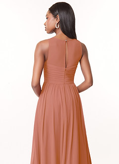 Azazie Nina Bridesmaid Dresses MAI TAI A-Line Pleated Chiffon Dress image3