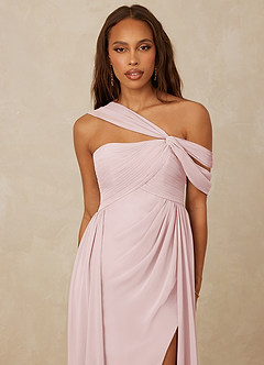Christian Siriano Bridal for Azazie 1014 Bridesmaid Dresses Blushing Pink A-Line Off the Shoulder Chiffon Dress image6
