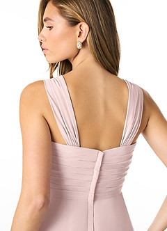 Azazie Kaitlynn Brautjungfernkleider Wandelbar Empire Gerafft Chiffon Kleid Zartrosa image7