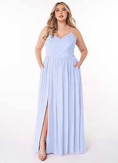 Azazie Cora Bridesmaid Dresses Lavender A-Line Pleated Chiffon Dress image6