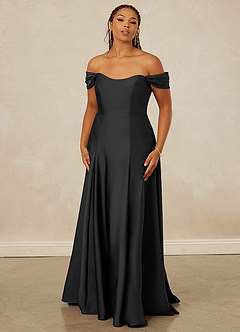 Christian Siriano Bridal for Azazie 1002 Bridesmaid Dresses Off Shoulder Stretch Satin A-line Dress image8