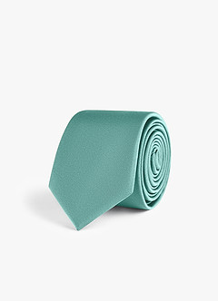 front Stretch Satin Skinny Tie