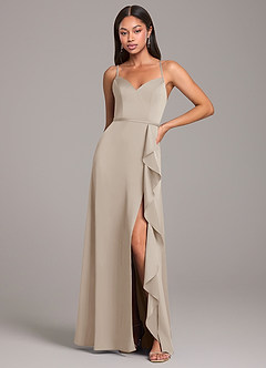 Azazie Naeem Bridesmaid Dresses Frost A-Line Stretch Satin Dress image1