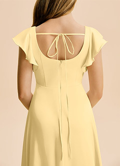 Azazie Bondi Junior Klä av A-Line i Stretch Satin Sidoslits image6
