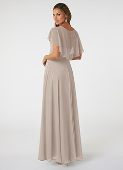 Azazie Jamie Bridesmaid Dresses Frost A-Line Chiffon Dress image4