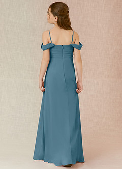 Azazie Kaitlynn Junior Bermuda A-Line Off the Shoulder Chiffon Dress image2