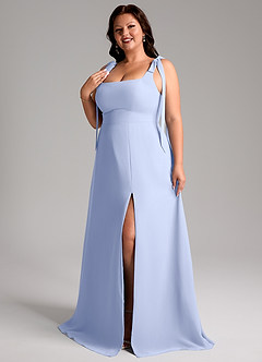 Azazie Debra Bridesmaid Dresses Ice A-Line with Pockets Chiffon Convertible Dress image11
