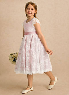 Azazie Maisie Flower Girl Klänningar Klänning A-linje i Spets image6