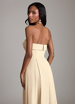 Azazie Lucienne Bridesmaid Dresses Champagne A-Line Strapless Chiffon Convertible Dress image7