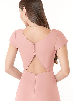 Azazie Hainsly Final Sale Rosette A-Line Sweetheart Neckline Chiffon Dress image6