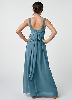 Azazie Kora Junior Bermuda A-Line Pleated Chiffon Dress image2