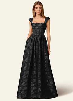 Briar Schwarz Plissiertes Maxi-Ballkleid image3