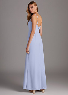 Azazie Tayla Bridesmaid Dresses Lavender Sheath Square Neckline Chiffon Dress image2