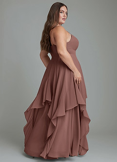 Azazie Zaina Bridesmaid Dresses Espresso A-Line Chiffon Dress image8