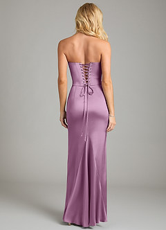 Azazie Sorrel Bridesmaid Dresses Wisteria Mermaid Strapless Stretch Satin Convertible Dress image2