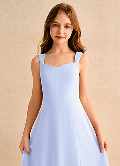 Azazie Makani Girls Formal Flower Girl Dresses Lavender A-Line Sweetheart Neckline Chiffon Dress image6