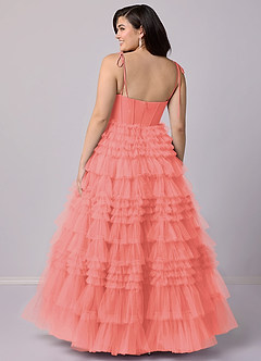 Barbie ♥ Azazie Bridesmaid Dresses Coral A-Line Sweetheart Neckline Tulle Dress image7