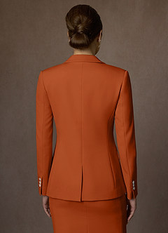 front Kennedy Laranja Queimada Vestido estruturado com elastano